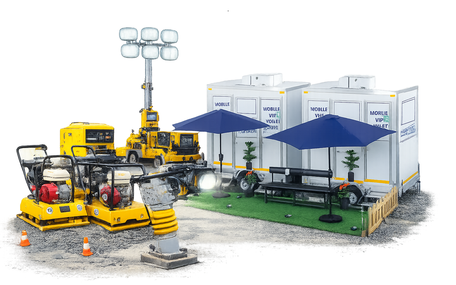 Urban SiteFleet heavy equipment and transport trucks